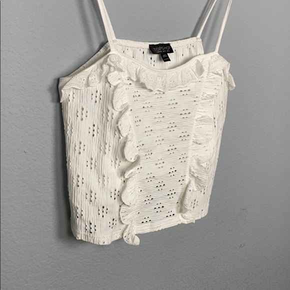 Top Shop White Crop Tank Top - Picture 5 of 8